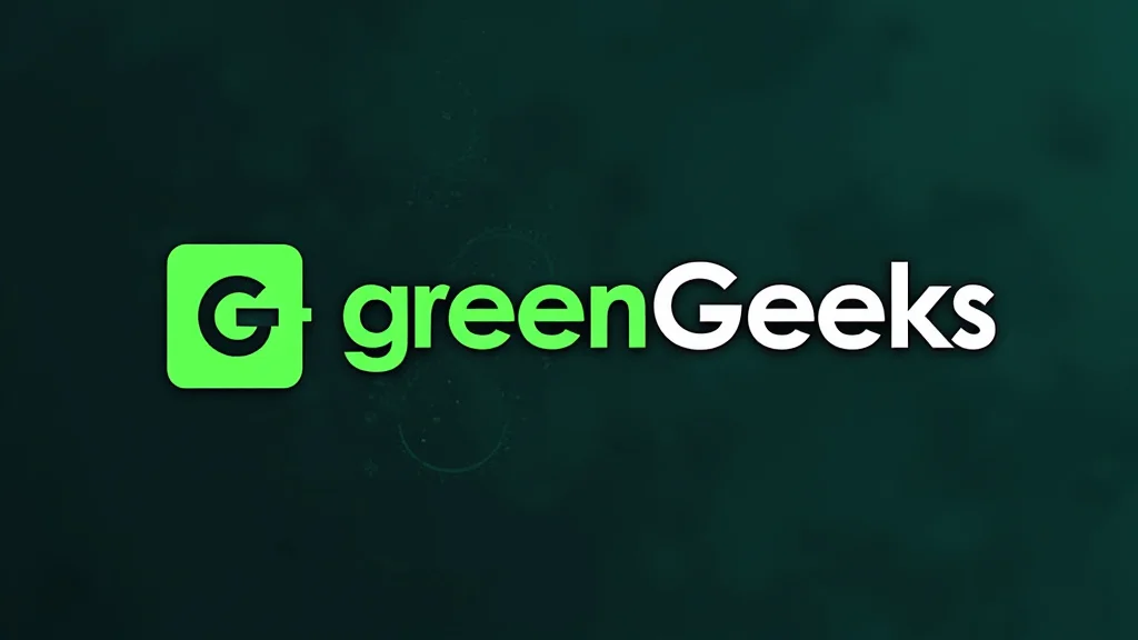 The image shows the GreenGeeks hosting dashboard, useful for a beginner review.