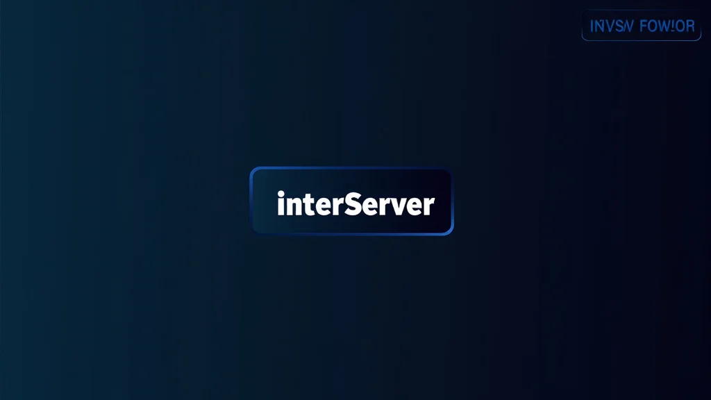 The image shows a modern computer screen displaying the InterServer web hosting review dashboard.