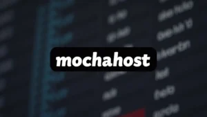 The image shows a clean website interface highlighting hosting options for a MochaHost Web Hosting Review 2026.